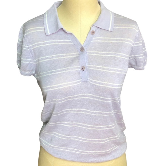 Reformation lavender striped polo - Picture 2 of 3